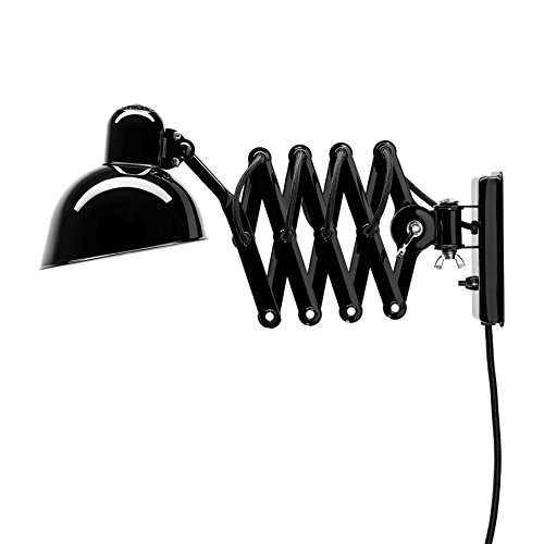 Preisvergleich Produktbild Kaiser Idell 6718-W Wand- / Scherenleuchte, schwarz glänzend ausziehbar 47-89cm