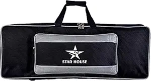 STAR HOUSE 61 Keys Keyboard/Piano Bag Heavy Duty Material PSR-E243, E343, E353, E363, E373, E453, E463, I455, I425, I400, I500 Heavy Padded (BLACK GREY)