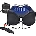 Produktbild Tomppow Nackenkissen Reise Reisekissen Nackenhörnchen Schlafen Memory Foam Stoff Ergonomisches Nackenstützkissen mit GRATIS Schlafmaske und Ohrenstöpsel (Schwarz)