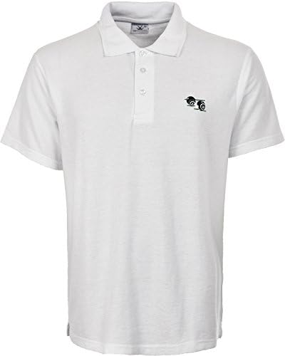Mens Bowling Tshirt White Polo with Bowlers Bowls Logo t Shirt