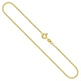 Stilvolle Gelbgoldkette aus Echtgold für Damen, Herren und Kinder. Dieses Schmuckstück hat eine Länge von 65 cm, Breite 1.4 mm und Gewicht von ca. 3.6 g. Diese Goldkette kann auch in anderen Größen hergestellt werden, sprechen Sie uns einfach an.