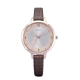 einfache stieg Uhr Gold der Frauen mit braunem Lederarmband schön beliebt Damenuhr
