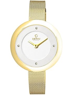 Obaku Denmark Flache Damenuhr mit Metallband V162LXGIMG