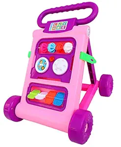 Toyshine My First Step Baby Activity Walker, Push and Pull Toy Activity Baby Walker, Pink