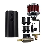 Dieser Ölfangbehälter sammelt Öl und Feuchtigkeit, die durch Gase vom PCV-Ventil oder den Motoranschlüssen zum Einlasssystem geleitet werden und die zu Kohlenstoff- und Schlammansammlungen im Einlasssystem und im Motor führen.