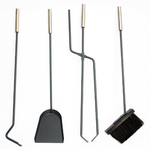 DEMA Kaminbesteck anthr./Edelst+Gitter - 2