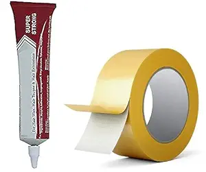 LEYSIN Water Resistant Hair Bonding Glue Tube with Double Sided Hair Tape for Patch /Wig/ Toupee/ Hair Piece for Men and Women Pack Of 1