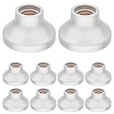portalámpara de porcelana 4 polos conexión directa a 230 V ledscom.de E27 Porcelana portalámpara Elektra, Redondo, Blanca, 90mm, 10 UDS