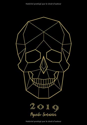 Download Agenda 2019: Agenda Semainier de Janvier à Décembre 2019, simple & graphique, motif crâne géométrique noir et or Download Agenda 2019: Agenda Semainier de Janvier à Décembre 2019, simple & graphique, motif crâne géométrique noir et or