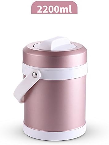 RFVBNM Metal heat-preservation lunch box Two people with large capacity adult students lunch boxes picnic bento Boxes,Rose Gold