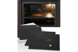 TOUCHE ® Protector de horno interior (2 unidades) | Hoja revestimiento horno | reutilizable, antiadherente y resistente a altas temperaturas | Incluye Libro de recetas.
