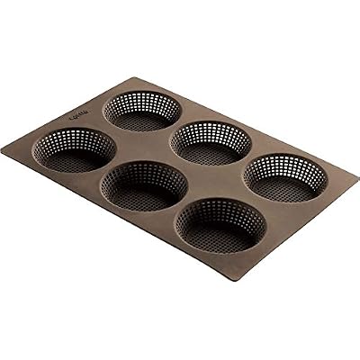 Lékué 0202300M10M017 Moule à Pain Ronde Silicone Marron 45 x 35 x 25 cm Set de 6