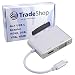 Produktbild Trade-Shop 4in1 USB-C Typ C Adapter 4K HDMI/DVI / 1080p VGA/USB OTG MHL für Sony Xperia XA1 Ultra XA2 XA2 Plus XA2 Ultra XZ2 XZ2 Premium TP-LINK Neffos N1 Ulefone Power 3 Xiaomi Mi Max 2 Mix 2