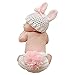 Babe Mall Inc® Fashion Unisex New-born Boy Girl Crochet Knitted Baby Outfits Costume Set Photography Photo Prop-Pink Rabbit