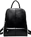 Produktbild Coofit Damen Leder Rucksack Handtaschen Damen Tagesrucksäcke Mädchengymnasium Vintage Reisetasche (Large, Black Coofit)