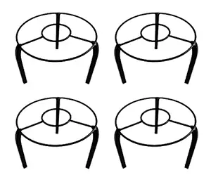 ORCHID ENGINEERS Iron Indoor/Outdoor Flower Pot/Plant Stand for Home Garden Balcony Living Room Decor(Black, Pack of 4)