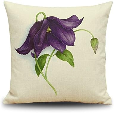 Cushion Covers Creative,Flowers, Cotton Linen Home Decor Garden Outdoors Furniture Accessories Cushions Sofa Chair Car Bay Window Decoration Pillow Case (Cushion Covers Set of 2 pcs),D/45*45cm