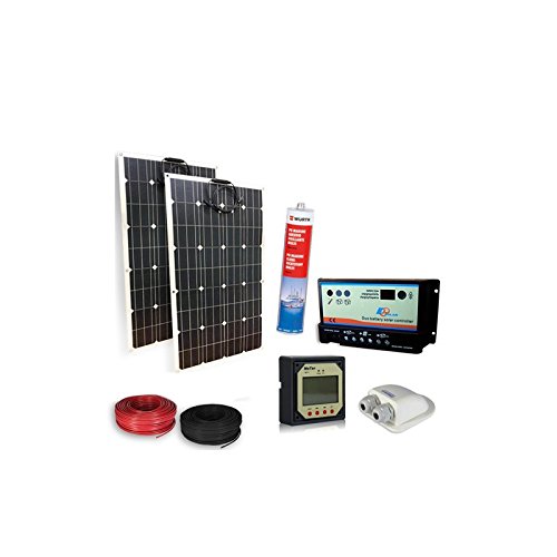 Preisvergleich Produktbild Set Solaranlage Wohnmobile 200W Plus Solarmodul Flexibel Wohnwagen