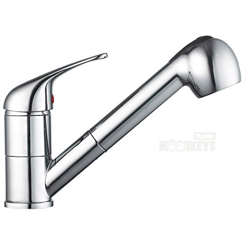 Spültischarmatur mit herausziehbarer Geschirrbrause Wasserhahn Küche Spülbecken Spültisch Armatur Küchenarmaturen Waschtischarmatur Waschbeckenarmatur Einhebelmischer Chom