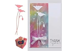 GOWXS 2 Pcs Flower Leaf Die Cuts，Flower Leaf Cutting Dies Cut Stencils for DIY Scrapbooking Photo Album Decorative Embossing Paper Dies for Card Making Templated