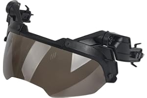 AQ zxdc Casco Tattico Fast Airsoft, con Visiera di Protezione Integrale, Copricasco Torcia per Occhiali con Luce Lampeggiante, Passamontagna, per Giochi di Guerra D'azione di Tiro al Paintball