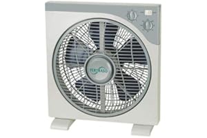 FERTRASO Kastenventilator (Boxfan) mit Timer, 3 Stufen 45W (Marke: BLT)