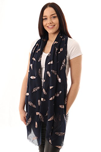 Style SliceEvening Star Sparkle Scarves for Women Lightweight Shawl Wedding Foil Print Scarf Wrap Stars and Moons