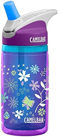 Camelbak Eddy Kids Spill Proof Insulated Water Bottle 0.4L (12oz) - Purple Flowers