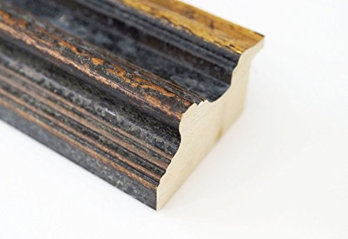 Spiegel Wandspiegel Badspiegel Flurspiegel Garderobenspiegel – Über 200 Größen – Trento Schwarz Gold 5,4 – Außenmaß des Spiegels 30 x 80 – Wunschmaße auf Anfrage – Antik, Barock - 6