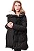 Sweet Mommy Down Duffle Maternity and Mother Coat with baby pouch SJ2032 Black M(8-10)