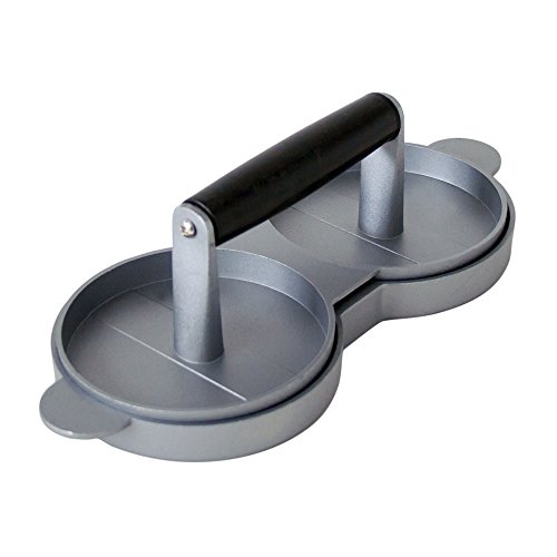 ToCi Doppel Hamburgerpresse aus Aluminium-Guss Burgerpresse Presse für 2 Burger - 3
