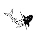 Produktbild Ada Home Décor MWAB1251 Wanddekoration Geo Shark, Metall, 63,5 x 45 cm, Schwarz