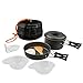 Produktbild A-SZCXTOP Portable Outdoor-Kochgeschirr mit Tragen Mesh, Non-Stick Topf Bratpfanne Koch Set aus Eloxiertem Aluminium, Geeignet für 1 ~ 2 Person, Ideal für Camping, Wandern, Rucksack, Picknick
