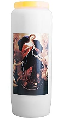 Christ-en-or Bougie Neuvaine - Marie Qui défait Les Noeuds - brûle 9 Jours / 100% végétale
