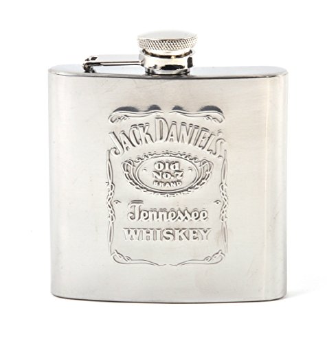 Jack Daniels Stainless Steel 6oz Hip Flask