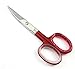 SUPER SHARP 3.5" Professional Finger Toe Nail Scissors Stainless Steel Manicure CURVED/STRAIGHT Scissors (Red)