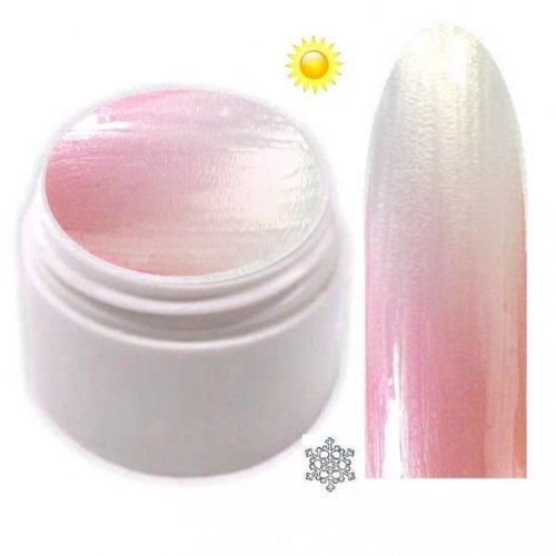 xxl-cosmetic Thermo Farbgel UV Gel Farbwechsel Rosa Metallic - Weiß Metallic 5ml TFG-30