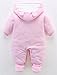 La Vogue Unisex Infant Winter Warm Cartoon Hooded One Piece Romper Pink Size 100cm