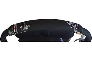 TRIS & TON Tris&Ton Fundas empuñaduras horizontales Modelo Monitos, empuñadura funda para silla de paseo cochecito carrito carro (Tris y Ton)