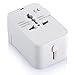 Produktbild TOOGOO Reiseadapter, Weltweit All in One Universal-Stromwandler Wand Netzstecker Adapter Netzstecker Ladegeraet mit Dual-USB-Ladeanschluesse fuer USA EU UK AU (weiss)