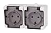 Produktbild Aufputz Feuchtraum Steckdose Aufbau Außen fach IP44 Weiß (2 fach Steckdose 1814.42)