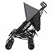 Obaby Apollo Black/Grey Twin Stroller and Black Footmuffs (Grey)