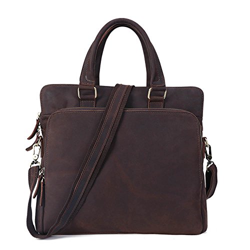 Preisvergleich Produktbild Hukangyu1231 Leder-Geldbörse für Herren Umhängetasche Umhängetasche Umhängetasche Laptoptasche für 13 Zoll Tablets Farbe Kaffee Laptoptasche