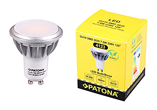 Preisvergleich Produktbild Patona LED SPOTLIGHT Sockel GU10 7,5Watt (55W) 3000k warmweiß