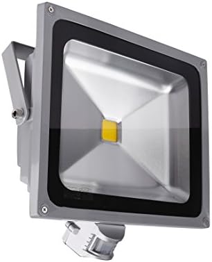 elumico LED Spotlight 50 W 4000 K (neutral white); Beam angle: 120° Motion Sensor 180°, Lumens: 3920Lm, IP54, CE, RoHs, 2–year warranty