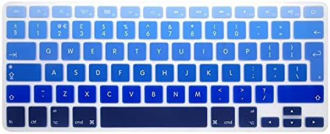 Anwua Soft Silicone Macbook keyboard Cover Skin Protector for MacBook 13" 15" 17" fits UK or EU Version Keyboard Layout