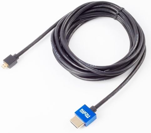 3m Slim HDMI Male Micro (Type D) to Male (Type A) Cable, The World's Slimmest HDMI Lead? (Gold Plated, 1080p, 3D, High Speed, ARC)