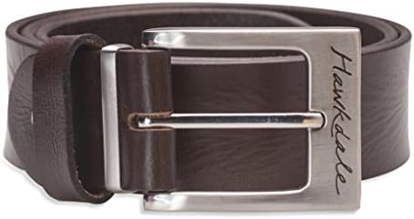 Mens Full Grain Leather Belt - Black, Brown Strap - Brass, Silver Buckle # HD-FullGrain