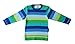 Toby Tiger Unisex Baby Organic Stripe Long Sleeve T-Shirt Blue Multi 6 - 12 Months