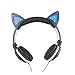 Produktbild Cat Ear Headphones with LED Glowing Lights Foldable Design Best Gift For Your Lovely Kids By Webeauty (Black)